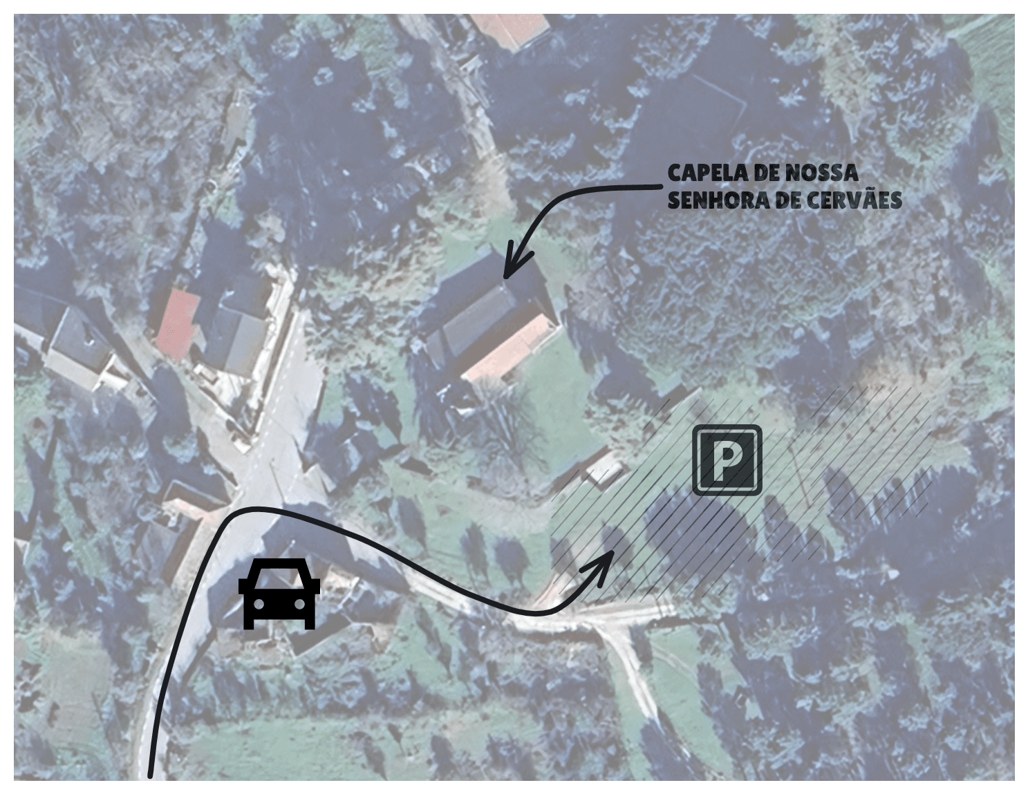 Estacionamento da Capela de Nossa Senhora de Cervães