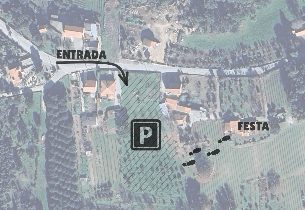 Mapa do estacionamento na Quinta do Pinheiro